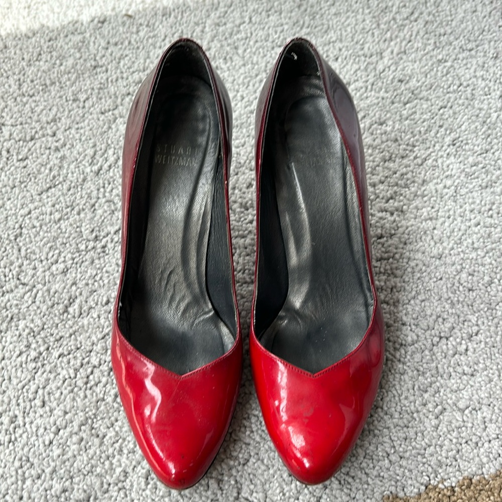 Red ombre Stuart Weitzman high heel shoes, size 7 1/2